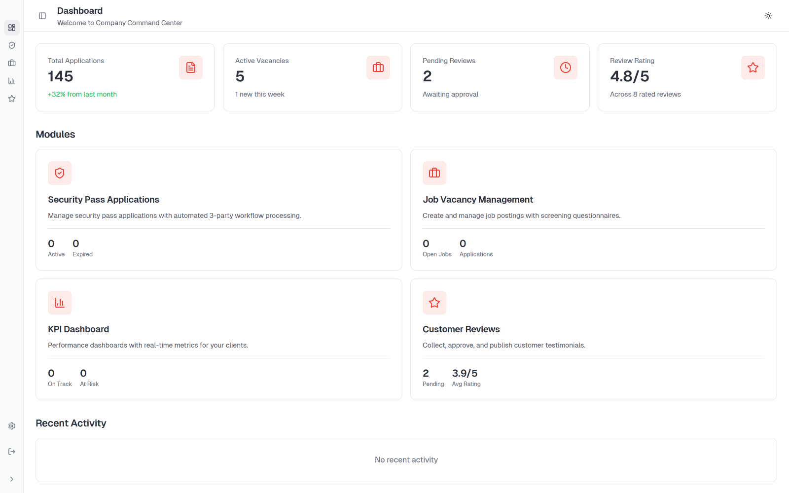 AlphaSecurity operations dashboard preview